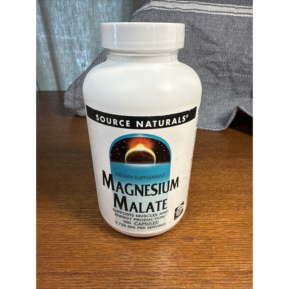 Source Naturals Magnesium Malate 3750 Mg 200 Capsules 01/2029